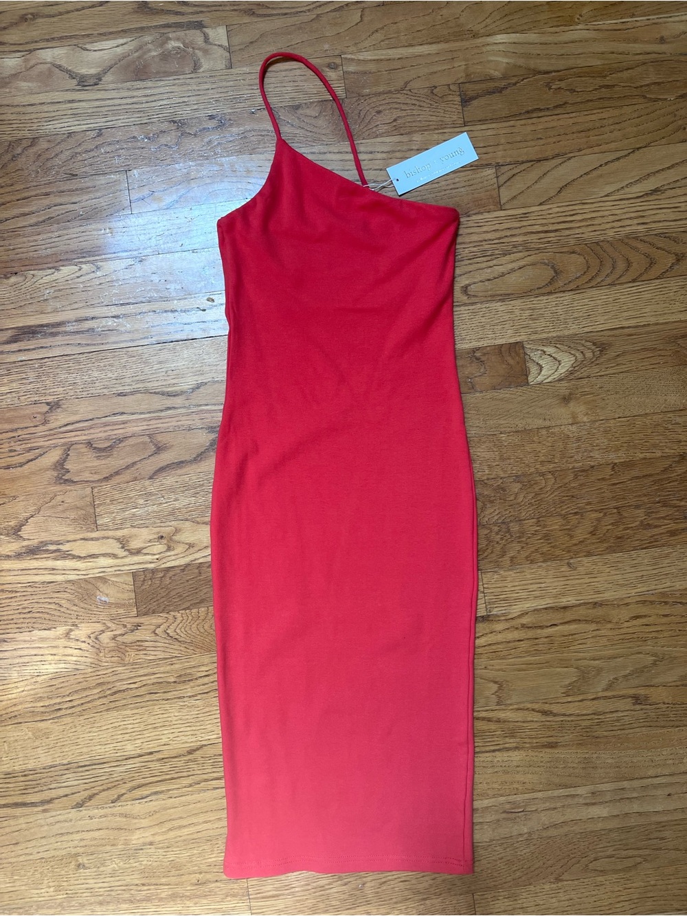 Bishop and Young Salinas One-Shoulder Dress in Poppy Size Small NWT
